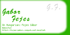 gabor fejes business card